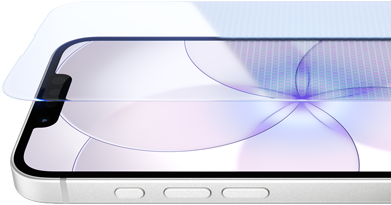 iPhone 17e, Ceramic Shield 2 ile önden dış görünüm, yandan dış görünüm, beyaz renk, düğmeler: Eylem, ses