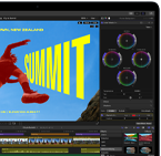 M5 çipin becerilerini göstermek için video düzenleme yapılan MacBook Air ekranı