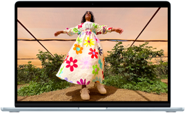 Liquid Retina ekranı gösterilen MacBook Air