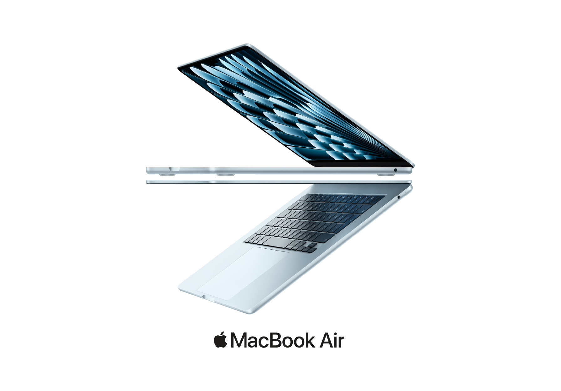 MacBook Pro, silver color, black keyboard, multicolored stars and dots in background