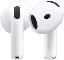 AirPods 5 donanımının tasarımı gösteren önden ve arkadan görünümü