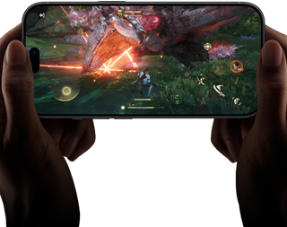iPhone 18 Pro’nun önden dış görünüm, Monster Hunter Outlanders oyunundan bir sahneyle A20 Pro çipin performans özellikleri gösteriliyor