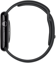 Apple Watch Series 10’un sağdan görünümünde saatin inceliği gösteriliyor