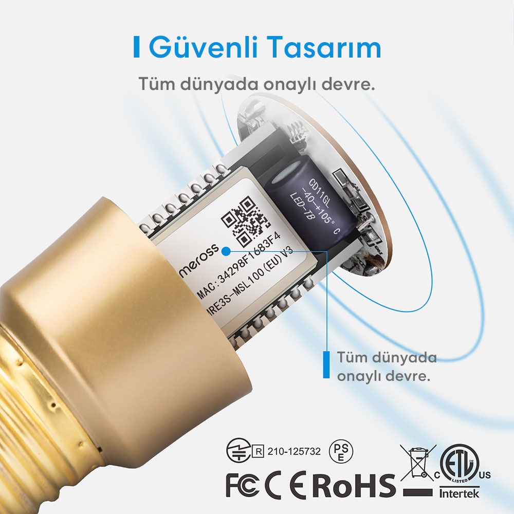 Meross Akıllı Led Ayarlı Ampul 6W 0680306682980