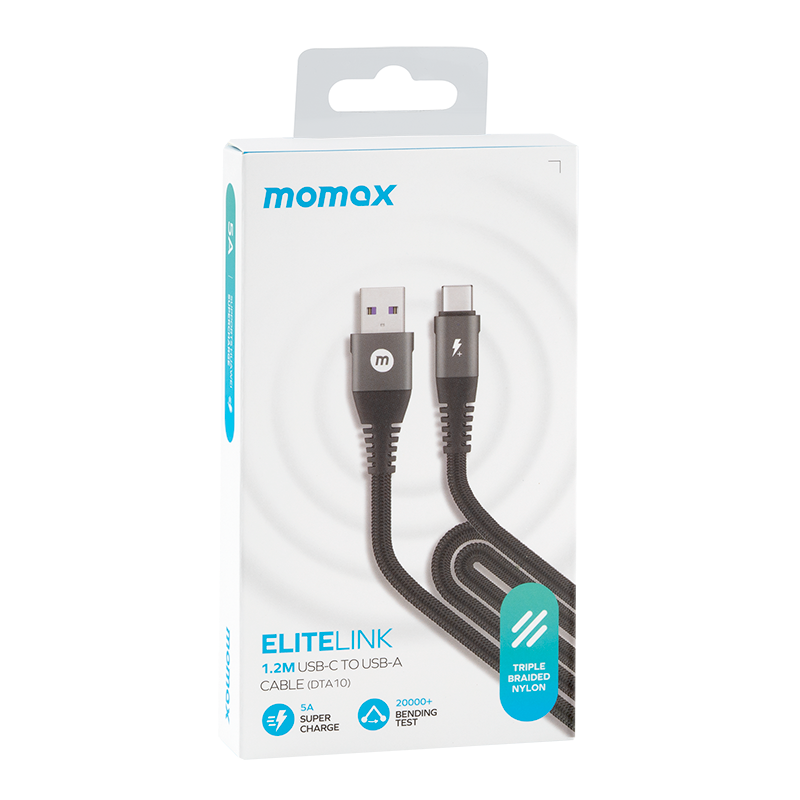 Momax Elit Type-C Kablo (1.2M) - Siyah 4894222053700