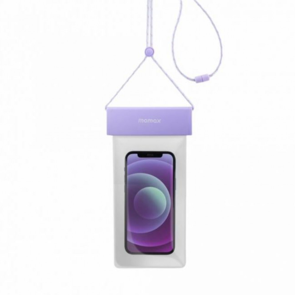 Momax Su Geçirmez Askılı iPhone Koruyucusu - Mor 4894222065697