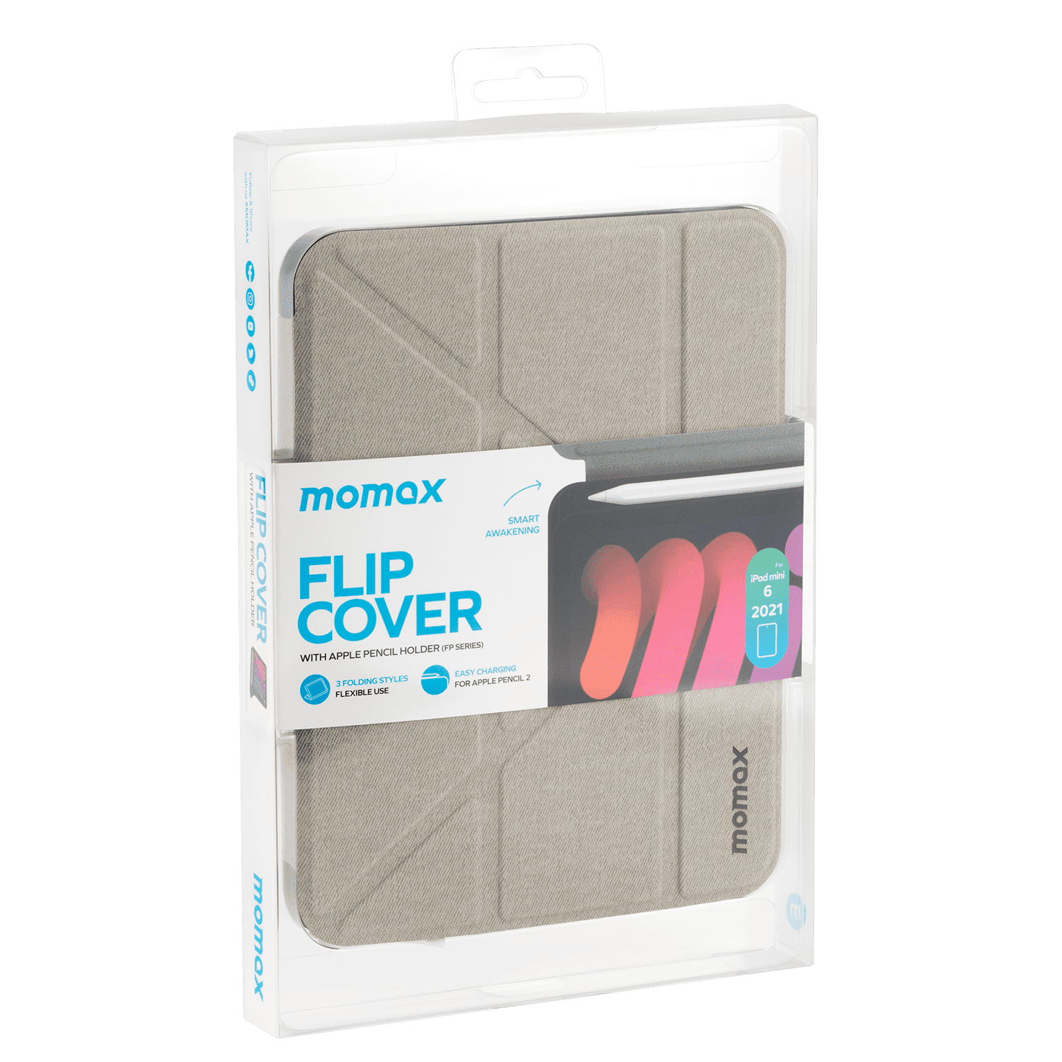 Momax iPad Mini 6 Kılıfı - Gri 4894222067523