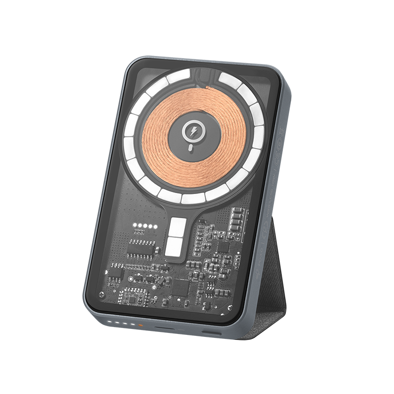 Momax Magnetic Stand Powerbank 5000Mah - Siyah 4894222068124