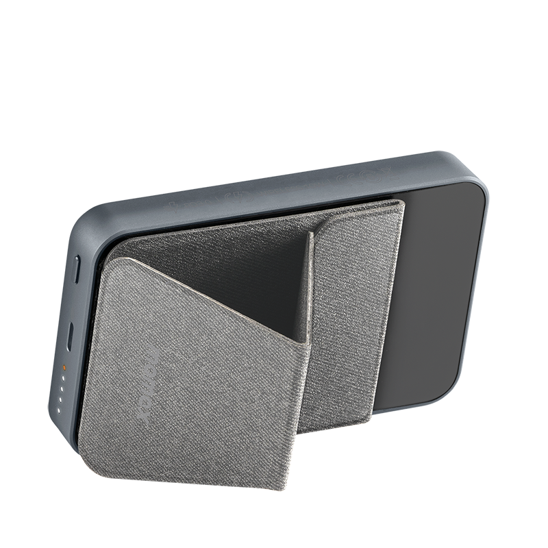 Momax Magnetic Stand Powerbank 5000Mah - Siyah 4894222068124