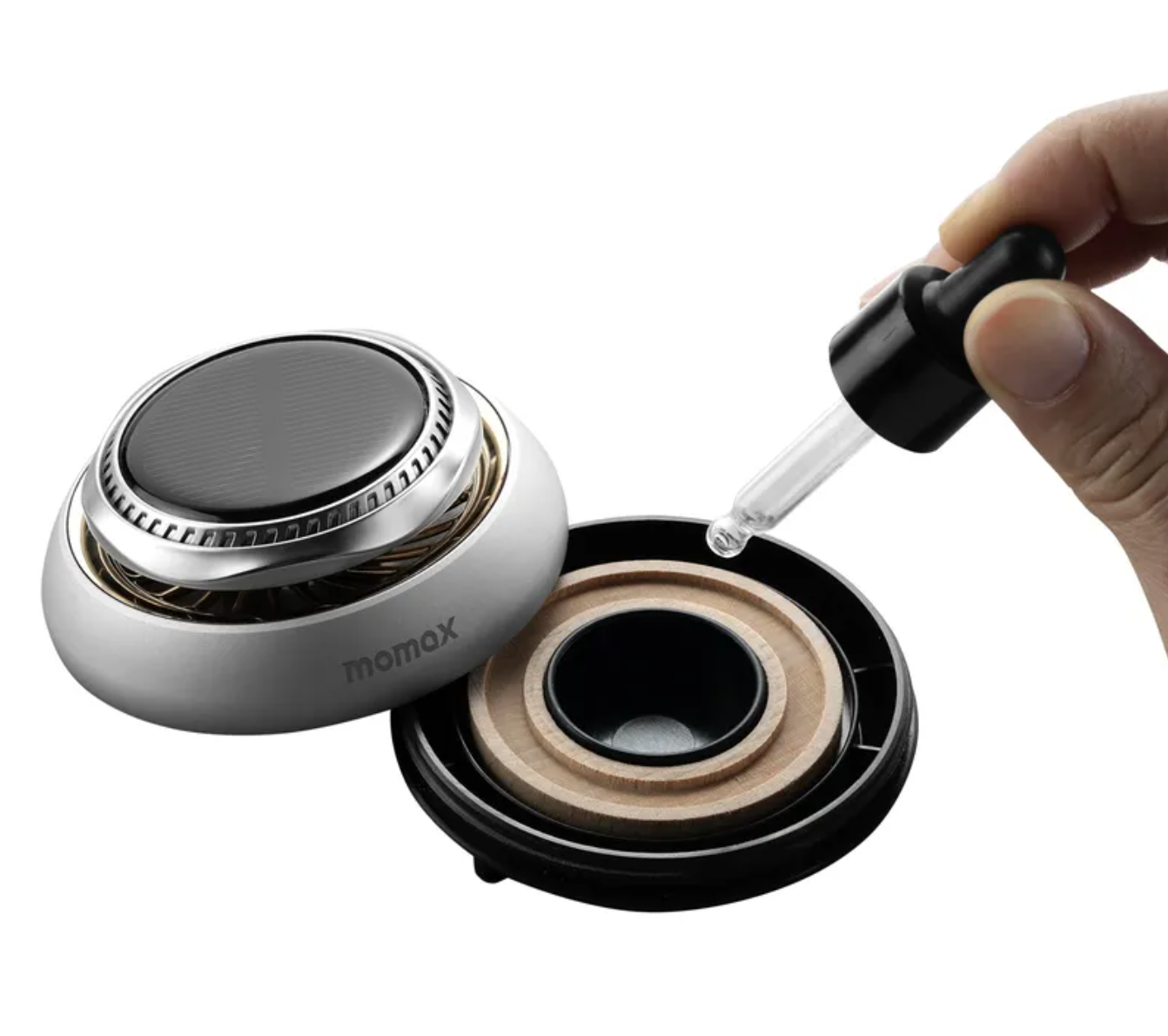 Momax Solar Güneş Enerjili Araç Kokusu - Silver 4894222068285