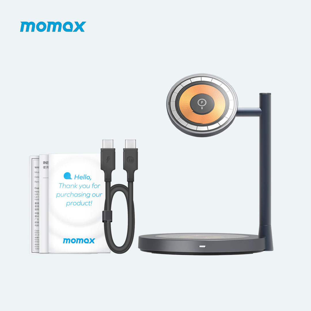 Momax Dual 2 Kablosuz Şarj Standı - Siyah 4894222070165