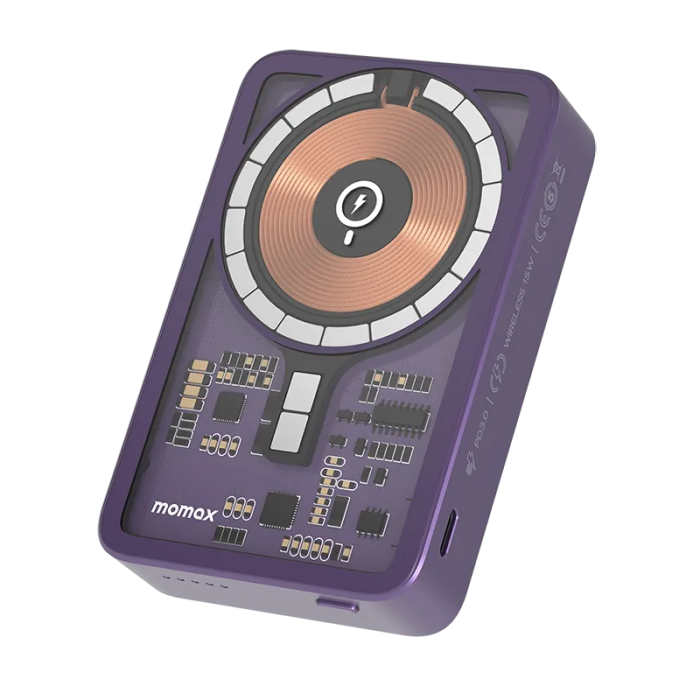 Momax Magnetic Standlı Powerbank 10000Mah - Mor 4894222071476