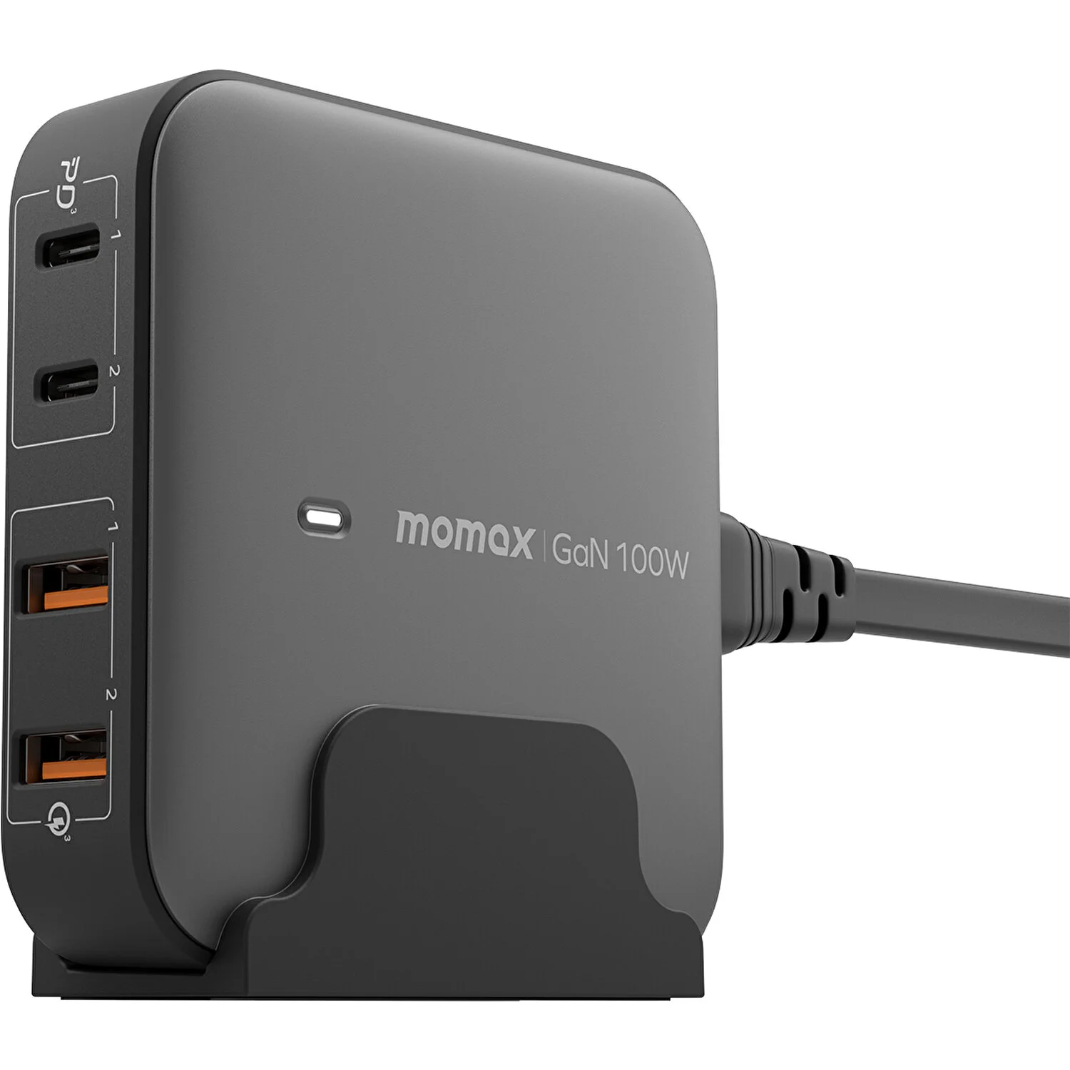 Momax 100W 4 Port  GaN Şarj Adaptörü - Siyah 4894222071711