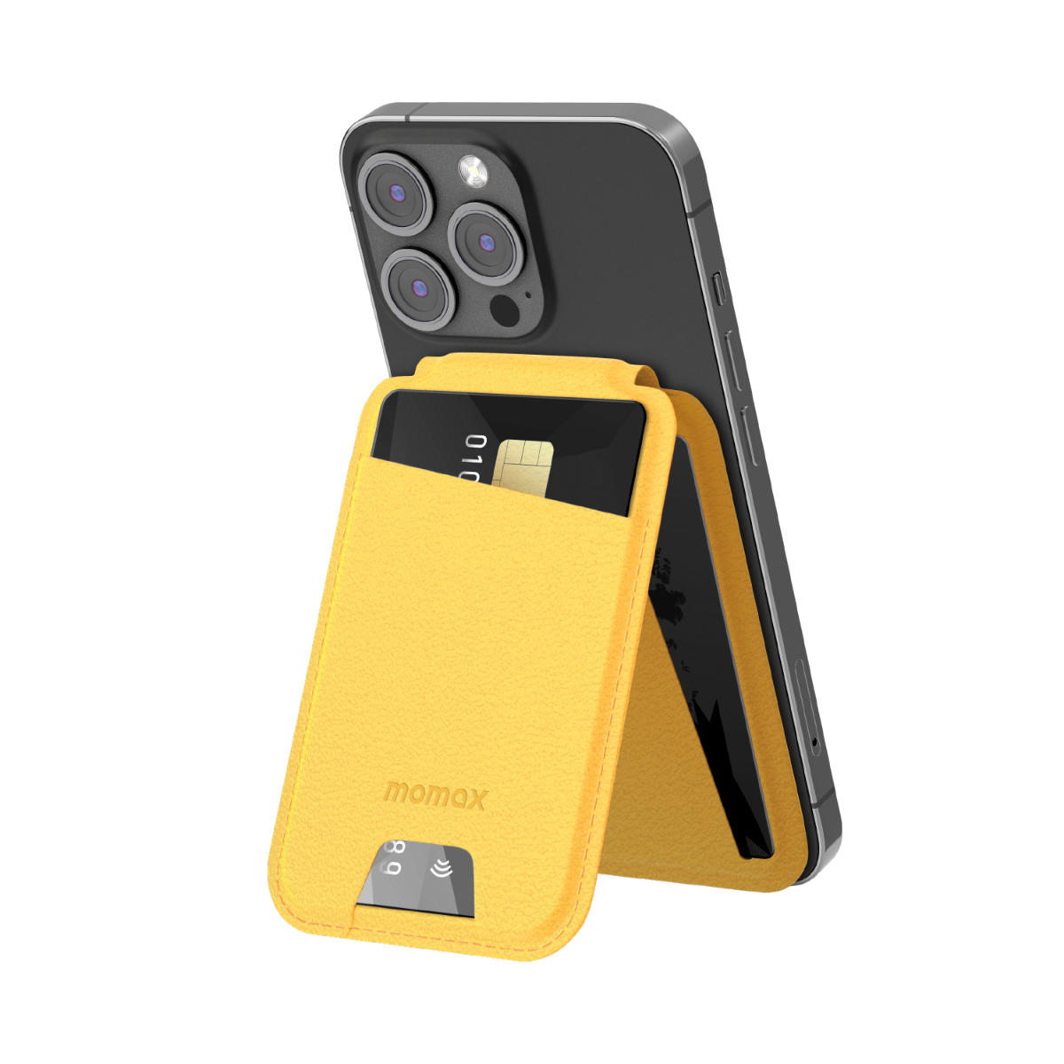 Momax iPhone MagSafe Wallet - Sarı 4894222073913
