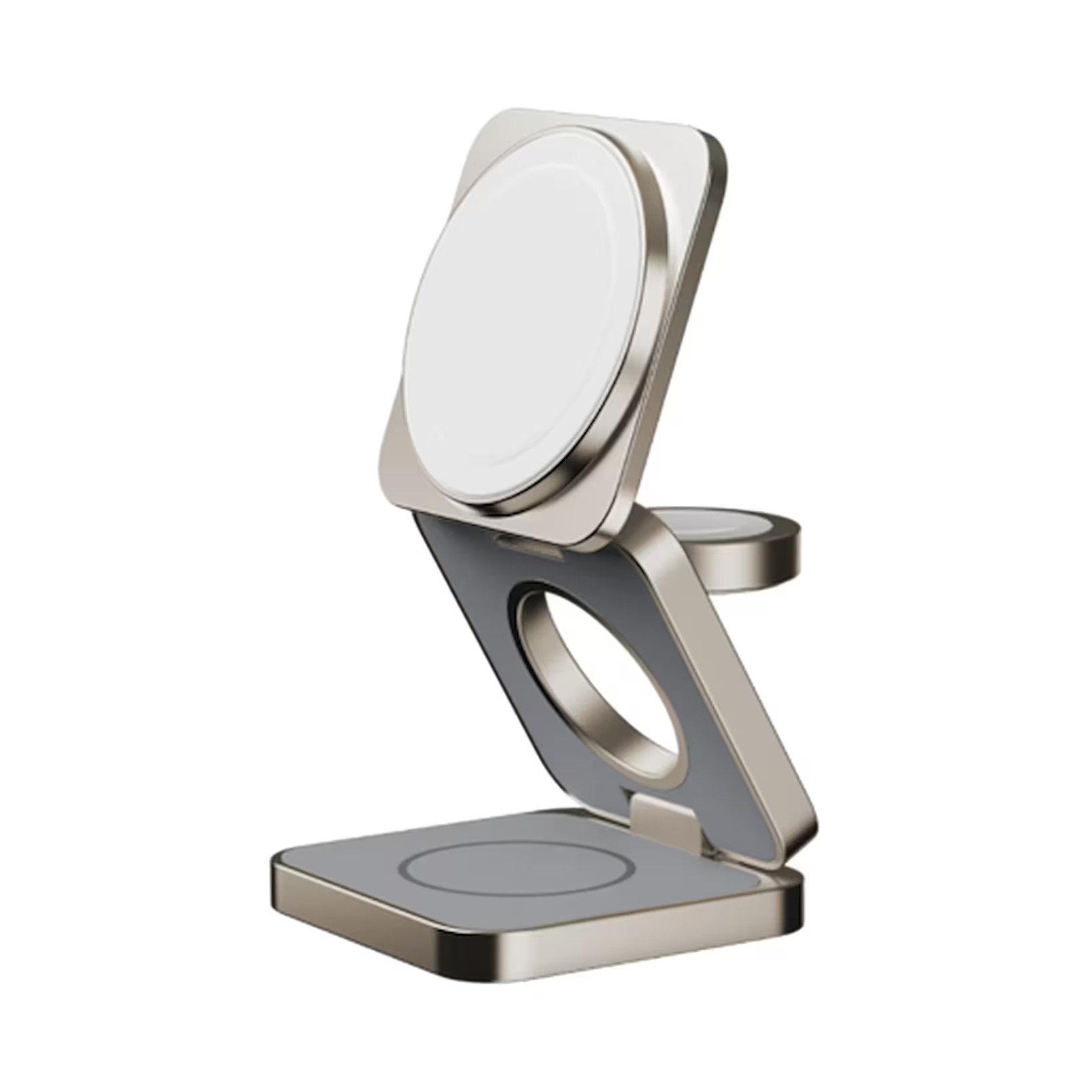 Momax Mag Go 3in1 MagSafe Şarj Standı - Titanyum 4894222073968