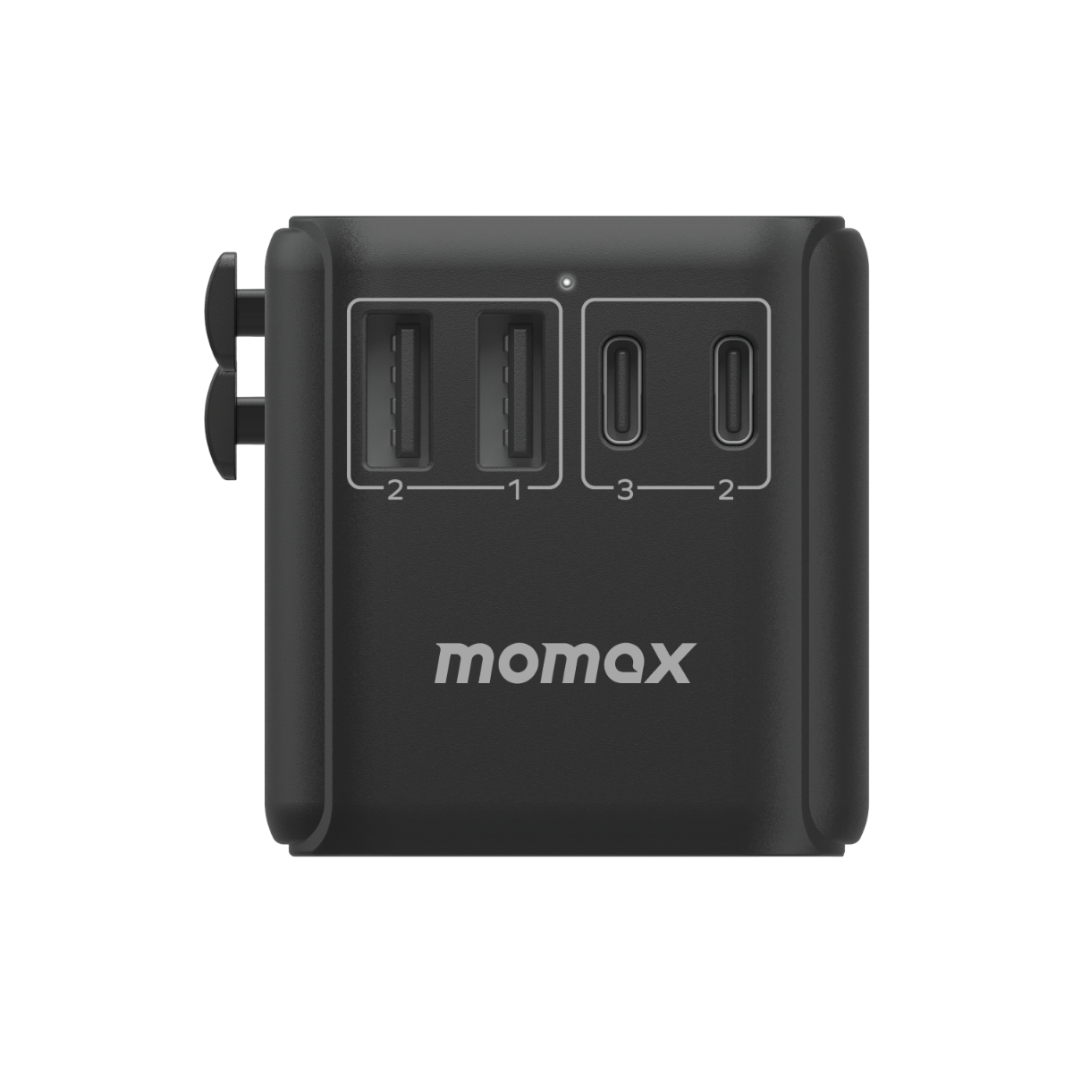 Momax 5 Port + AC Seyahat Adaptörü - Titanyum 4894222074620