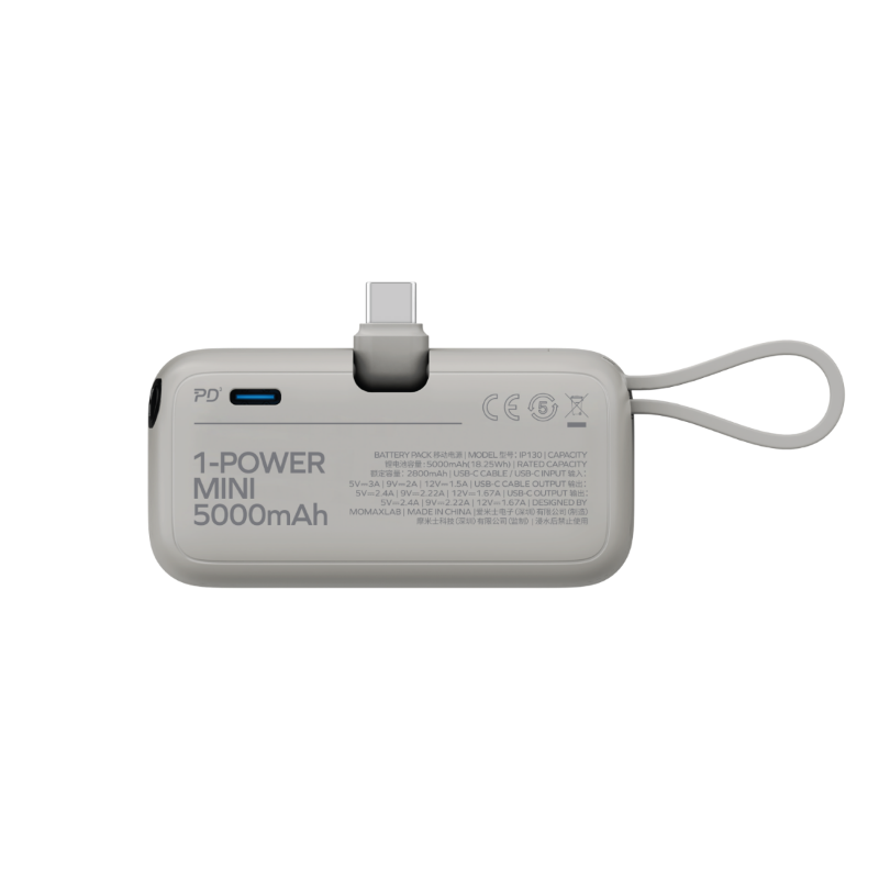 Momax Power Mini 5000mAh USB-C Powerbank-Beyaz 4894222075184