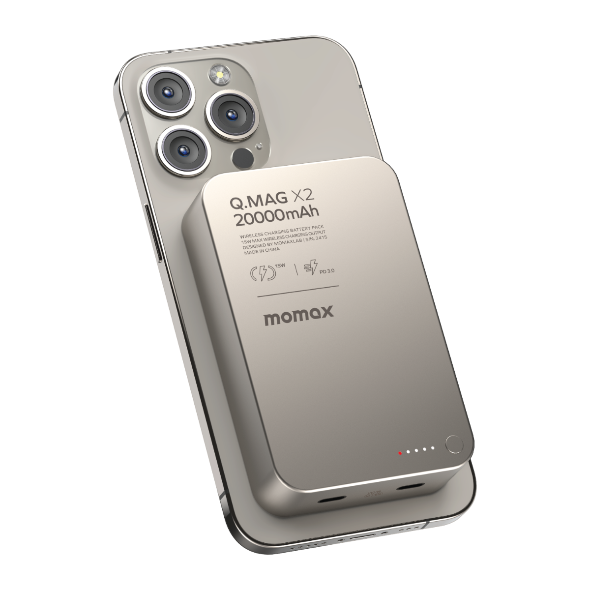 Momax QMag X2 35W 20000mAh MagSafe Powerbank-TTyum 4894222075818