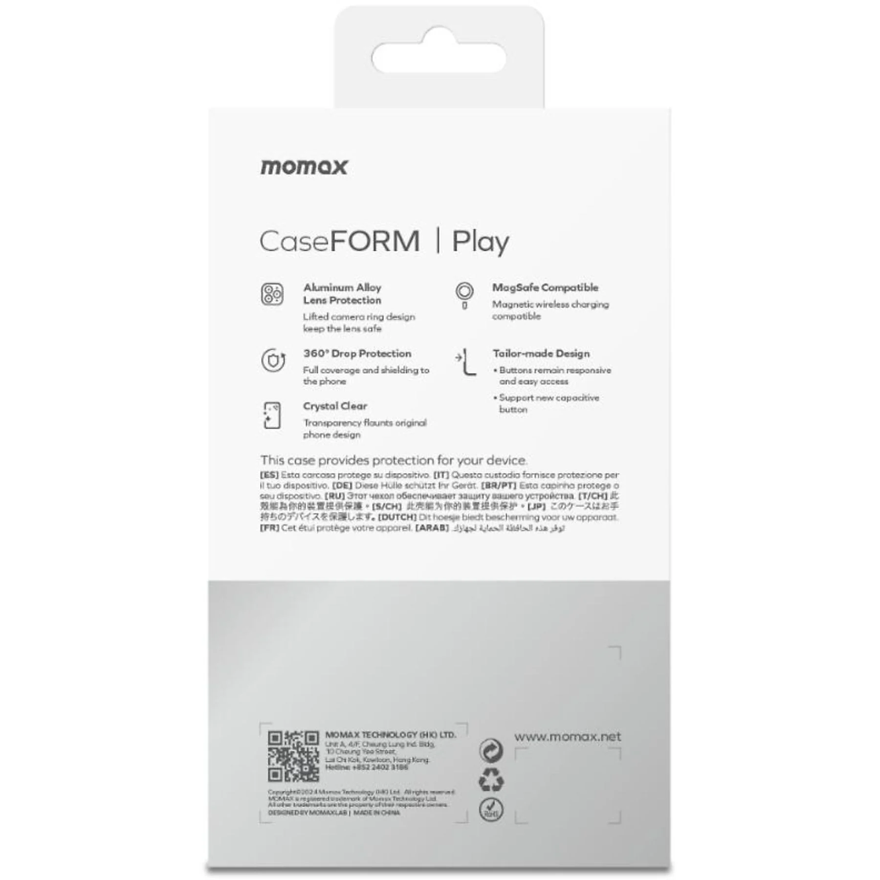 Momax iPhone 16 Pro Play Magsafe Kılıf - Şeffaf 4894222077508