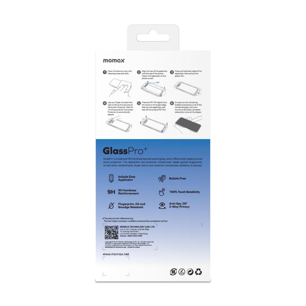 Momax iPhone 16 Plus Privacy Ekran Koruyucu 4894222077911