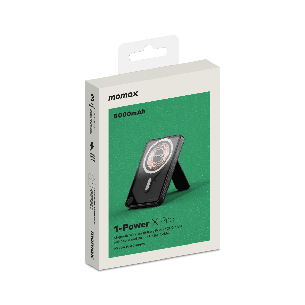 Momax XPro MagSafe Stand 5000mAh Powerbank-Siyah 4894222078130