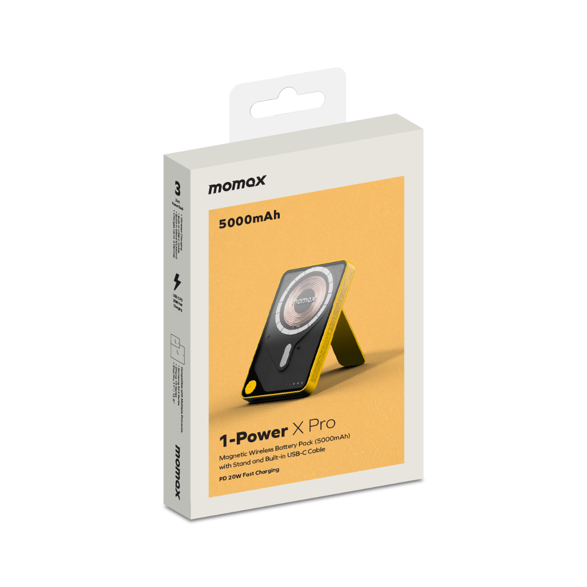 Momax XPro MagSafe Stand 5000mAh Powerbank-Sarı 4894222078161