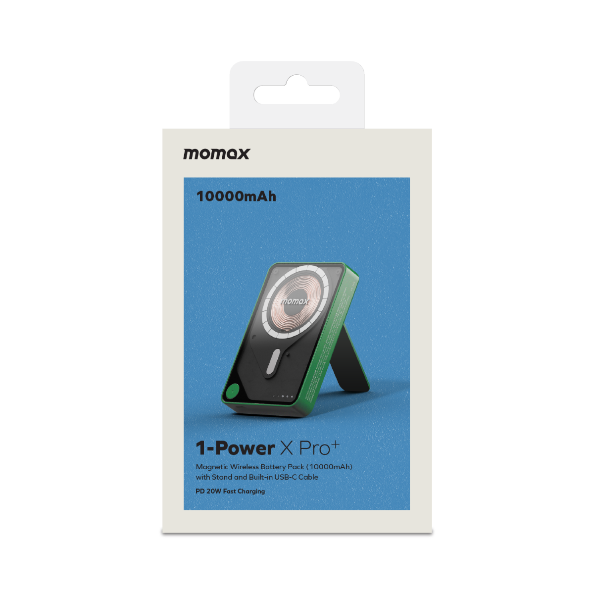 Momax XPro MagSafe Stand 10000mAh Powerbank-Yeşil 4894222078185