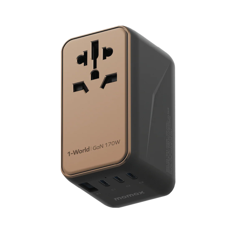 Momax World 170W 4-Port Travel Adaptor - Çöl 4894222078307