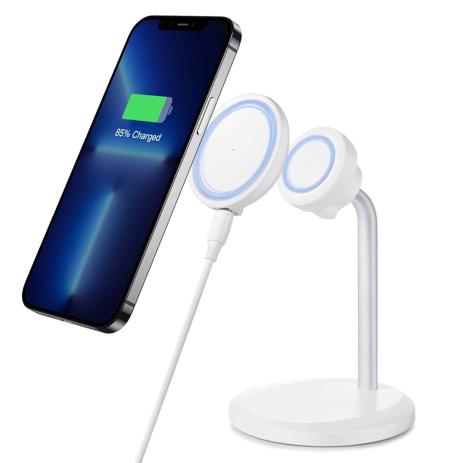 ESR HaloLock Mini MagSafe Şarj Cihazı+Stand-Beyaz 4894240132197