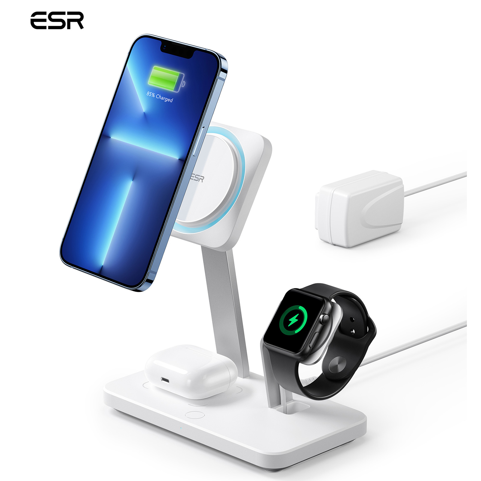 ESR HaloLock 3 in 1 MagSafe Stand - Beyaz 4894240132647