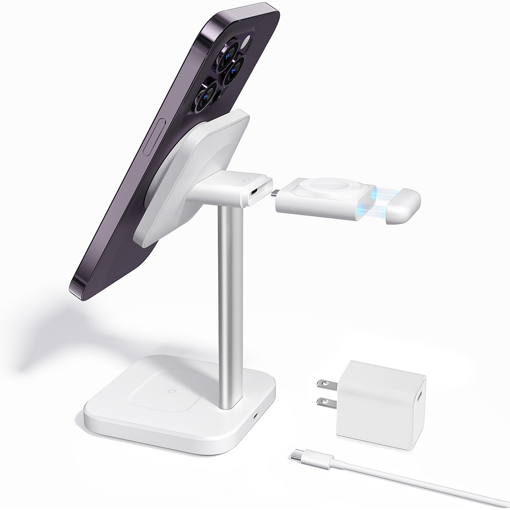 ESR HaloLock 3 in 1 MagSafe Şarj Stand - Beyaz 4894240132999