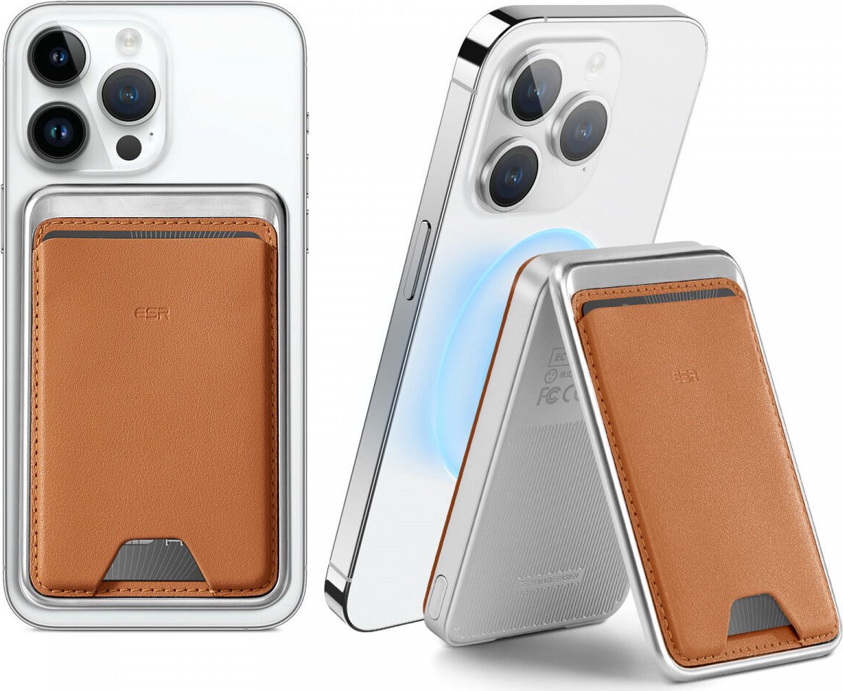 ESR HaloLock 5000 mAh Power Bank/Cüzdan-Kahverengi 4894240168578