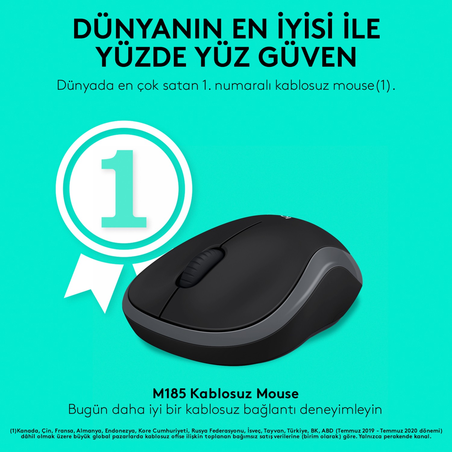 Logitech M185 Kablosuz Mouse - Gri 5099206027275