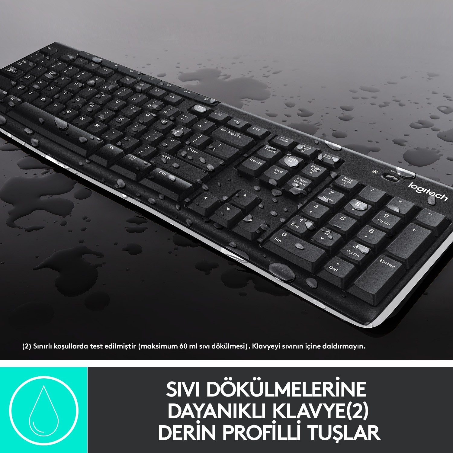 Logitech MK270 Kablosuz Klavye ve Mouse - Siyah 5099206039315
