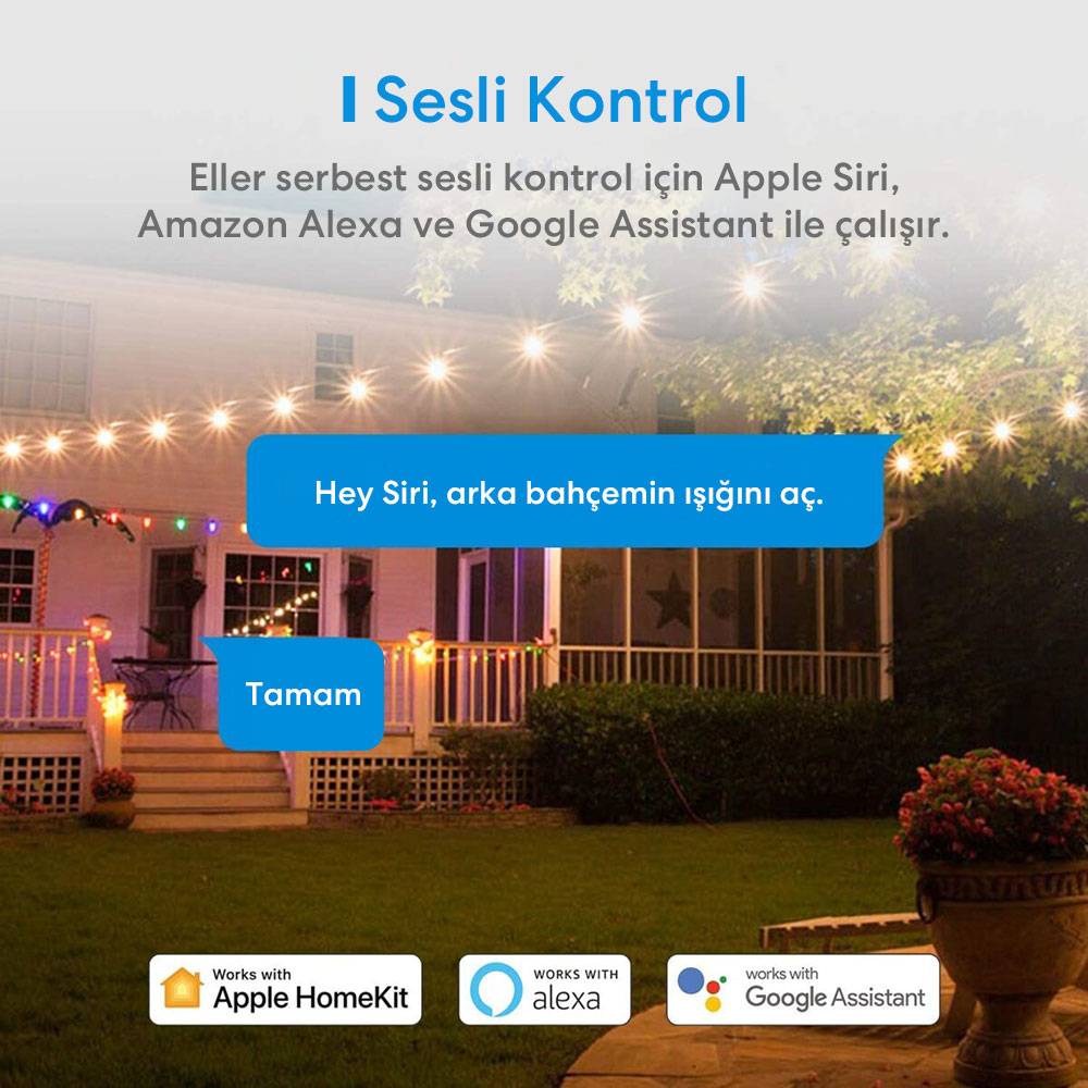 Meross Akıllı Dış Ortam Priz 2li 600358069942