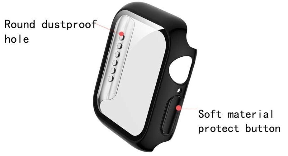 Piili Apple Watch 40mm Siyah Kılıf 6944628920903