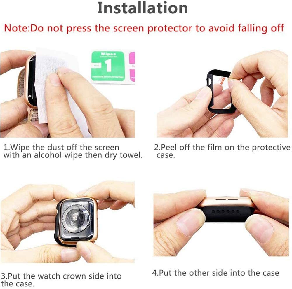 Piili Apple Watch 40mm Siyah Kılıf 6944628920903