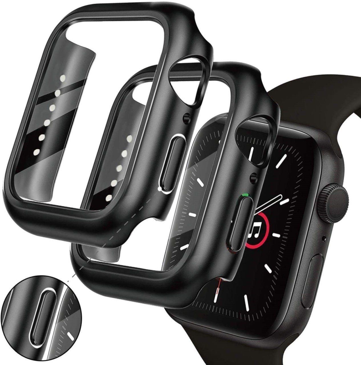 Piili Apple Watch 40mm Siyah Kılıf 6944628920903