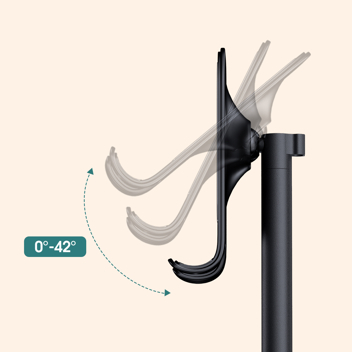 Rock Masaüstü Teleskopik iPhone Standı - Siyah 6941402717780