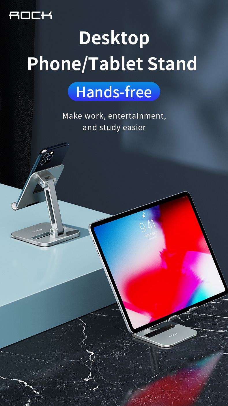 Rock Masaüstü Metal iPad ve iPhone Standı 6941402729998
