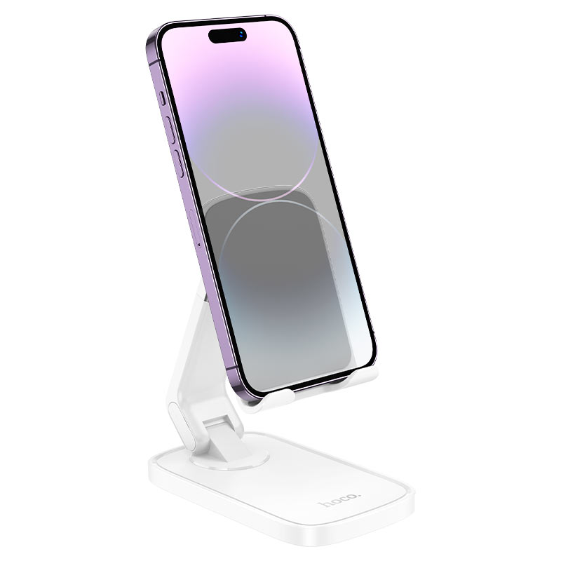 Hoco Blackfish Masaüstü Telefon Tutucu - Beyaz 6942007610810