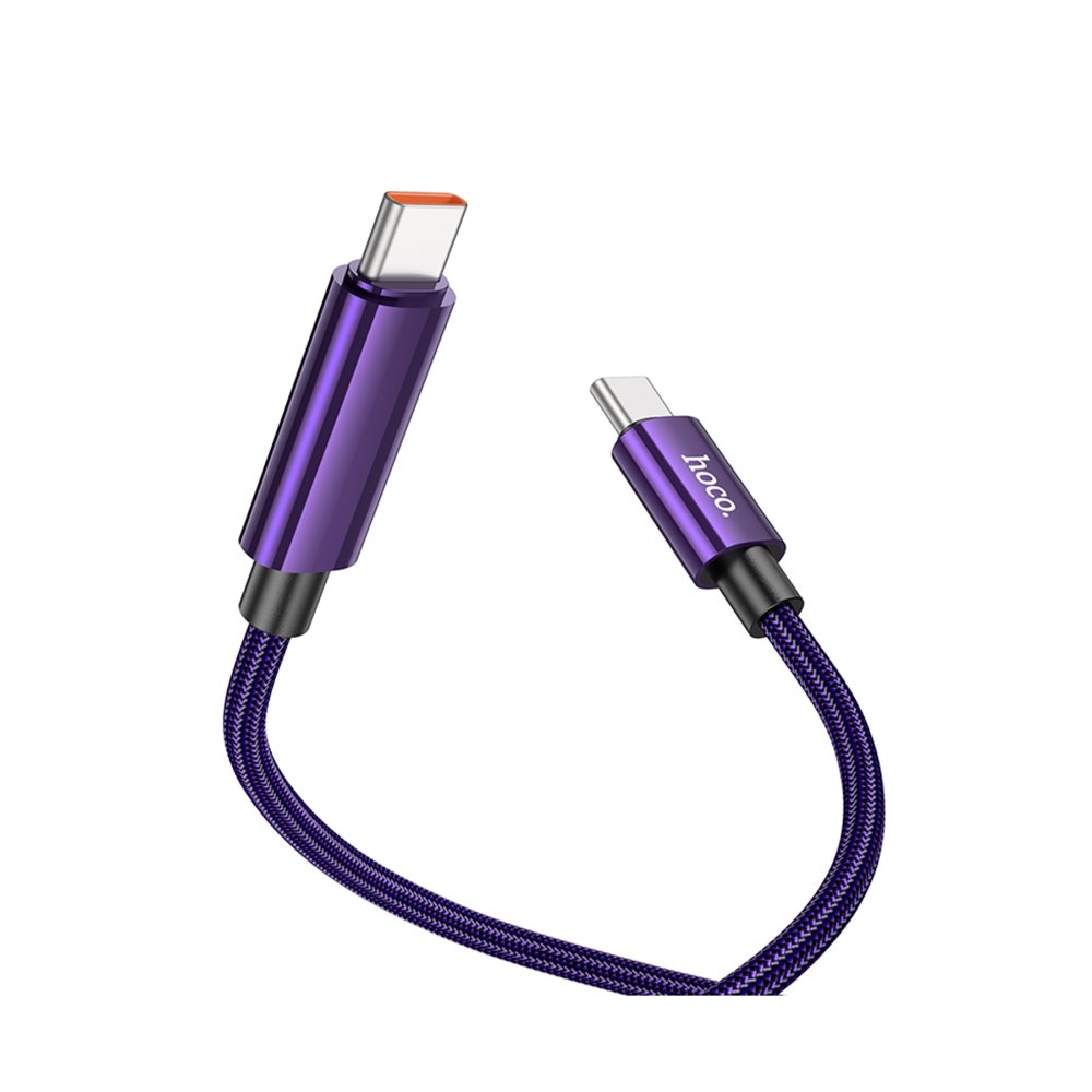 Hoco Benefit PD 100W TypeC to Type-C Kablo - Mor 6942007611947