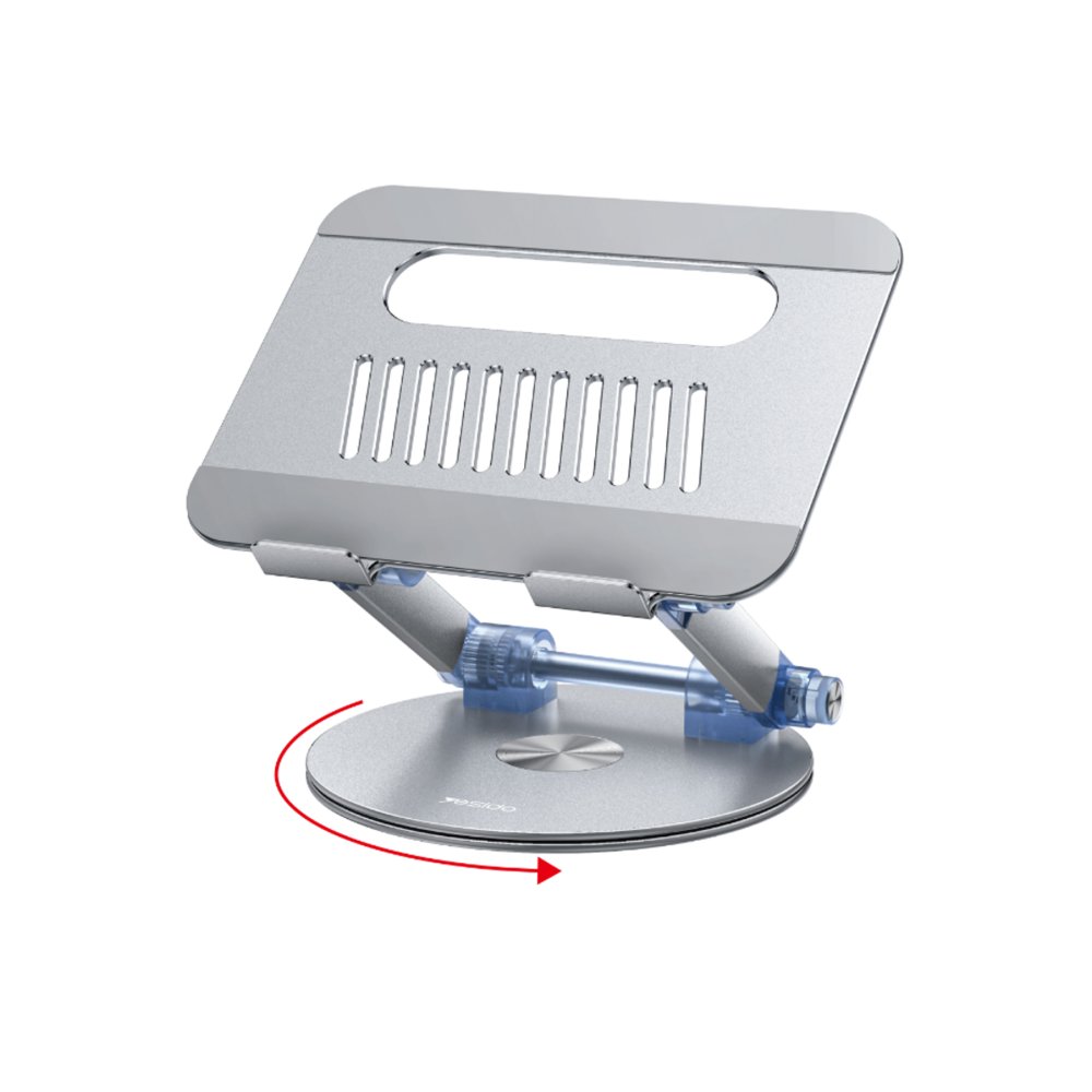 Yesido 360 Derece Ayarlanabilir Metal Laptop Standı - Gümüş 6942314400500