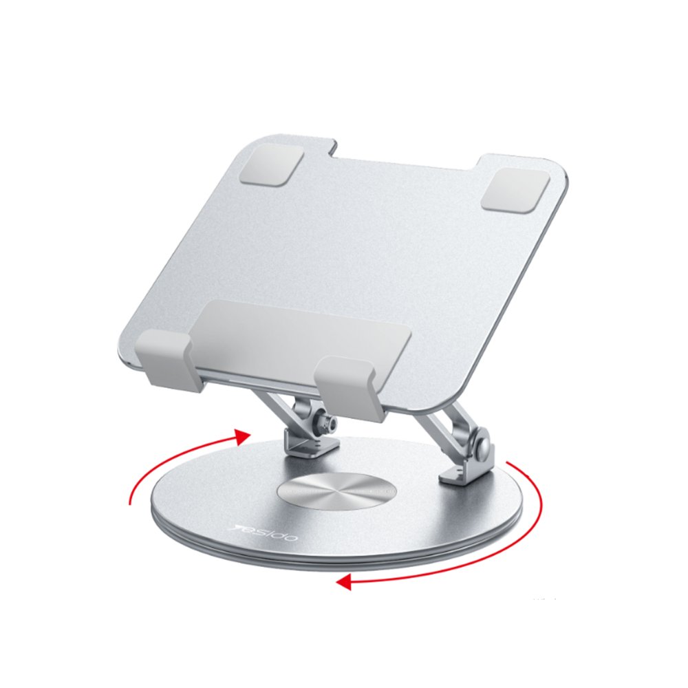 Yesido 360 Derece Ayarlanabilir Metal Tablet Standı - Gümüş 6942314400517