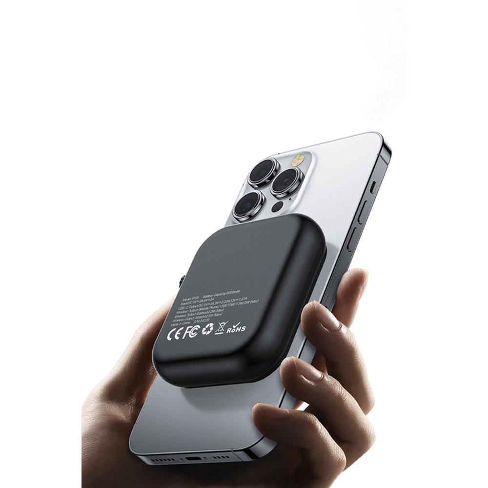 Yesido 3in1 5.000 mAh 15W Magsafe Powerbank-Siyah 6942314403044