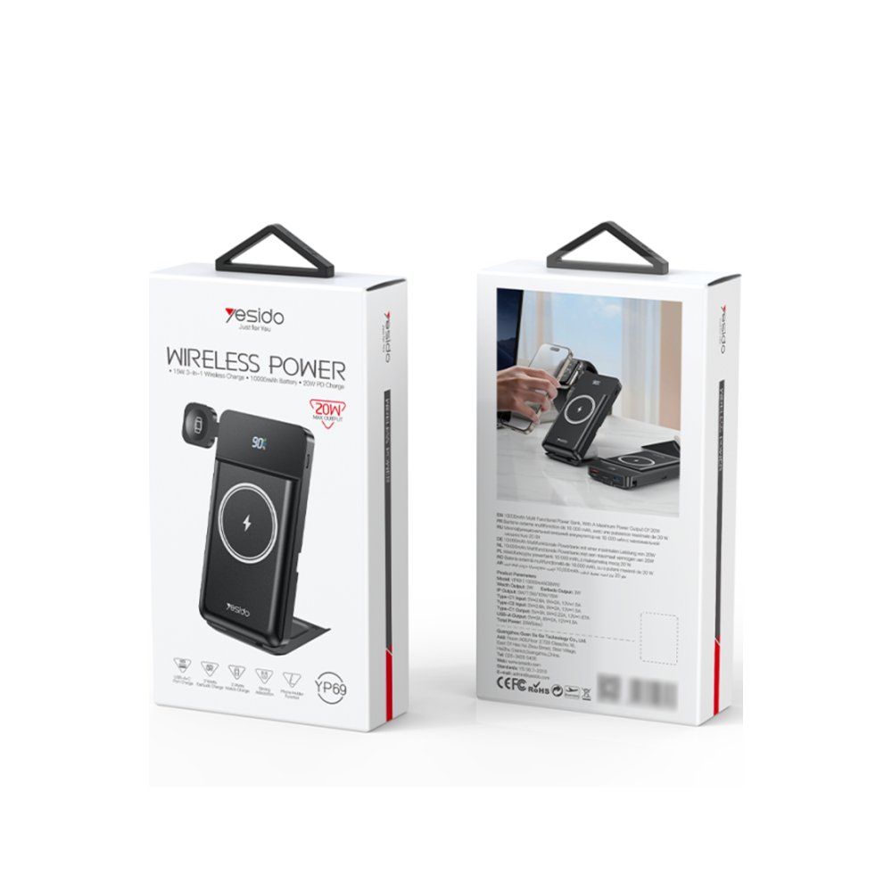 Yesido 10.000 mAh Fonksiyonlu Magsafe Powerbank 6942314408162