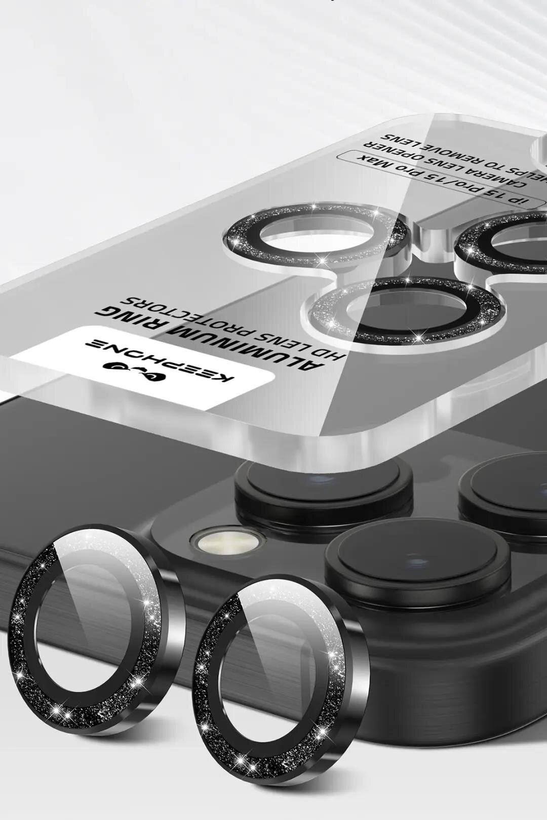 Keephone iPhone 16 Maria Lens Koruyucu - Siyah 6942384813804