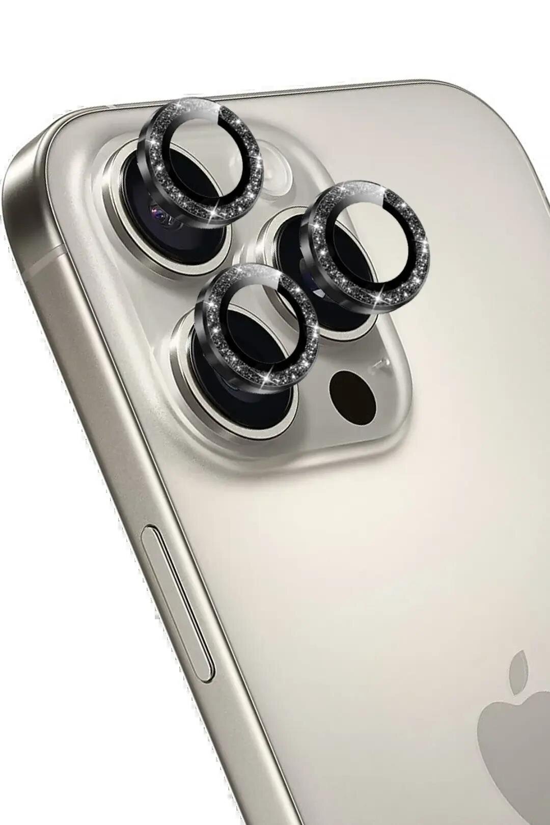 Keephone iPhone 16 Pro Max Lens Koruyucu-Siyah 6942384813828
