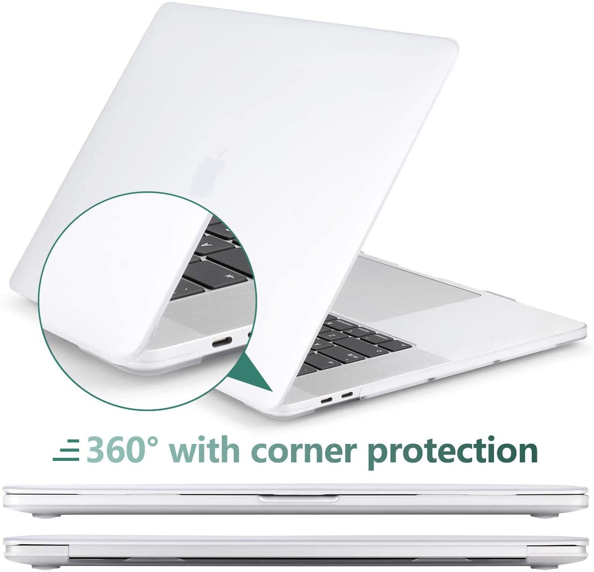 Piili MacBook Pro 16 Hardshell Mat Kapak - Şeffaf 6944629135153