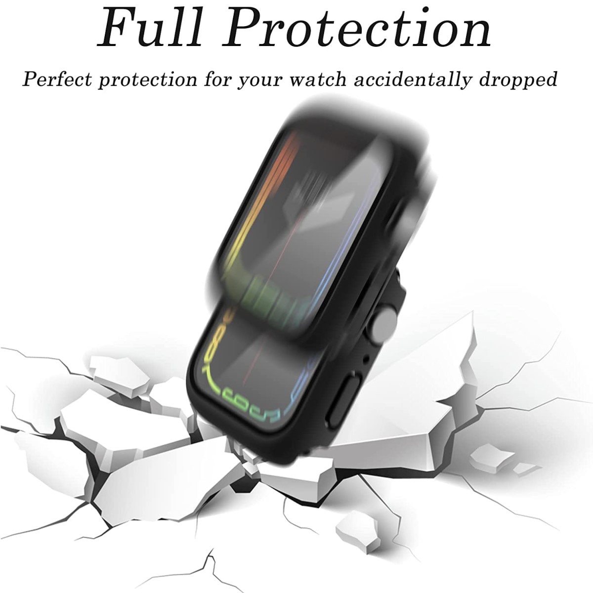 Piili Apple Watch 41mm Kılıf - Siyah 6944629137416